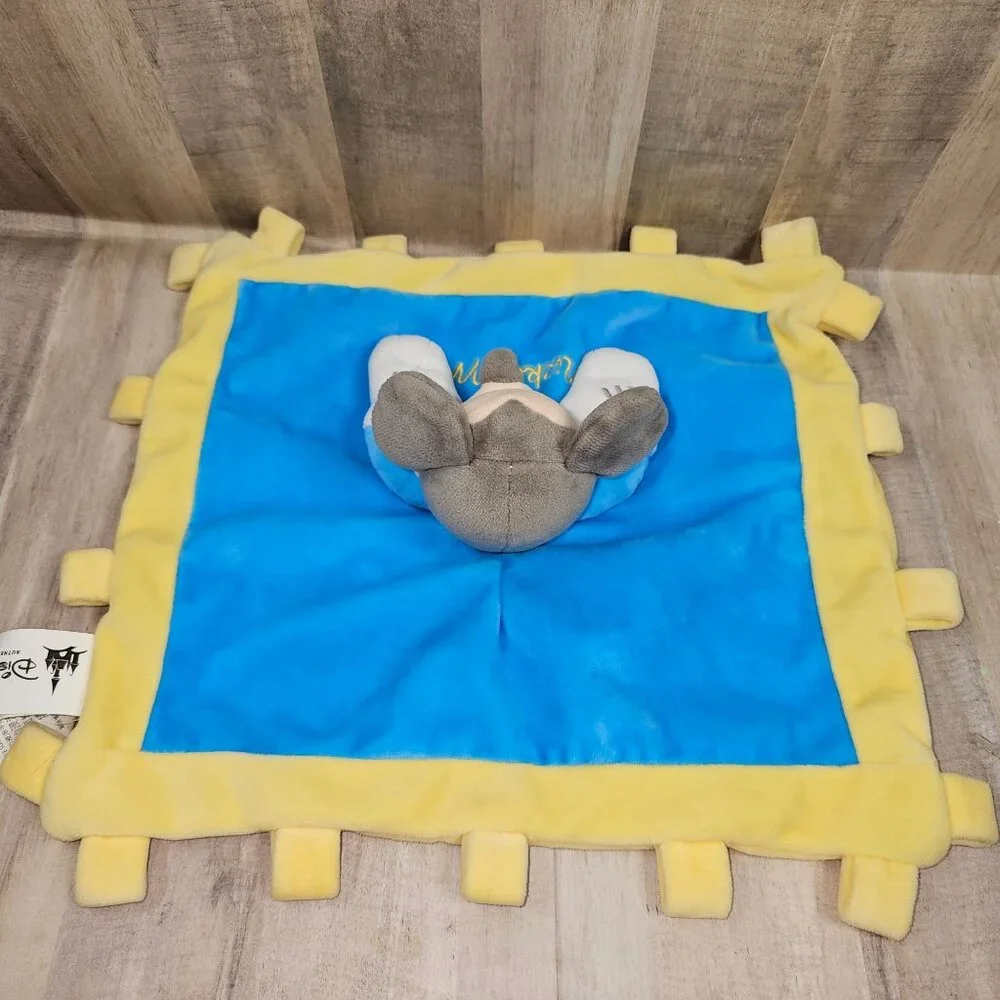 Mickey Mouse Lovey Baby Security Blanket Disney Parks Blue‎ Yellow Blanky